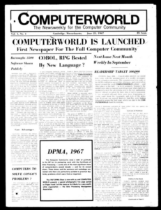 First issue of Computerworld