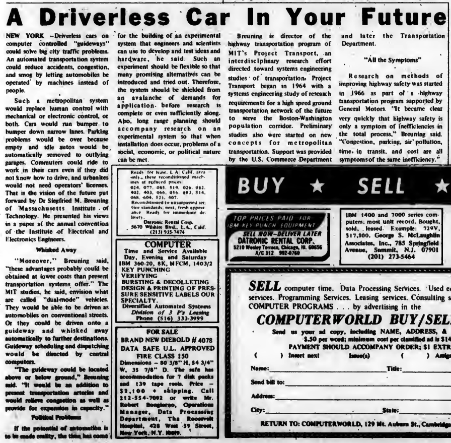 April 3, 1968: Early visions for self-driving cars relied on 