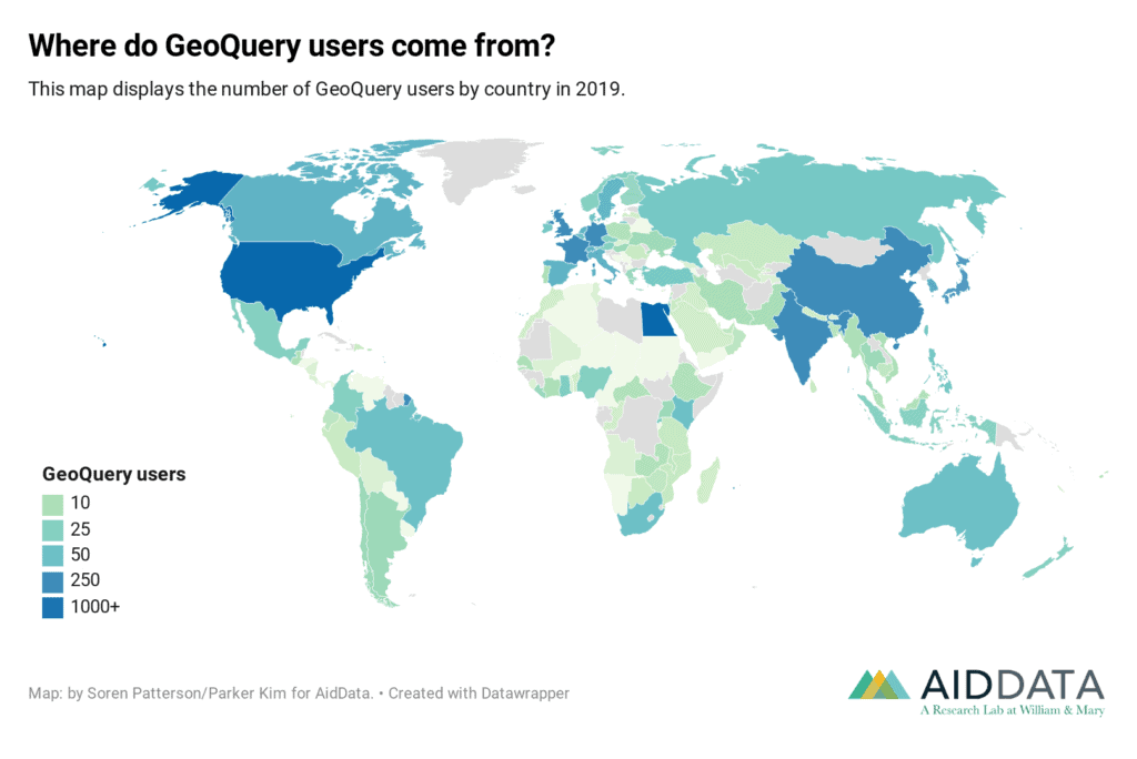 choropleth of geoquery users